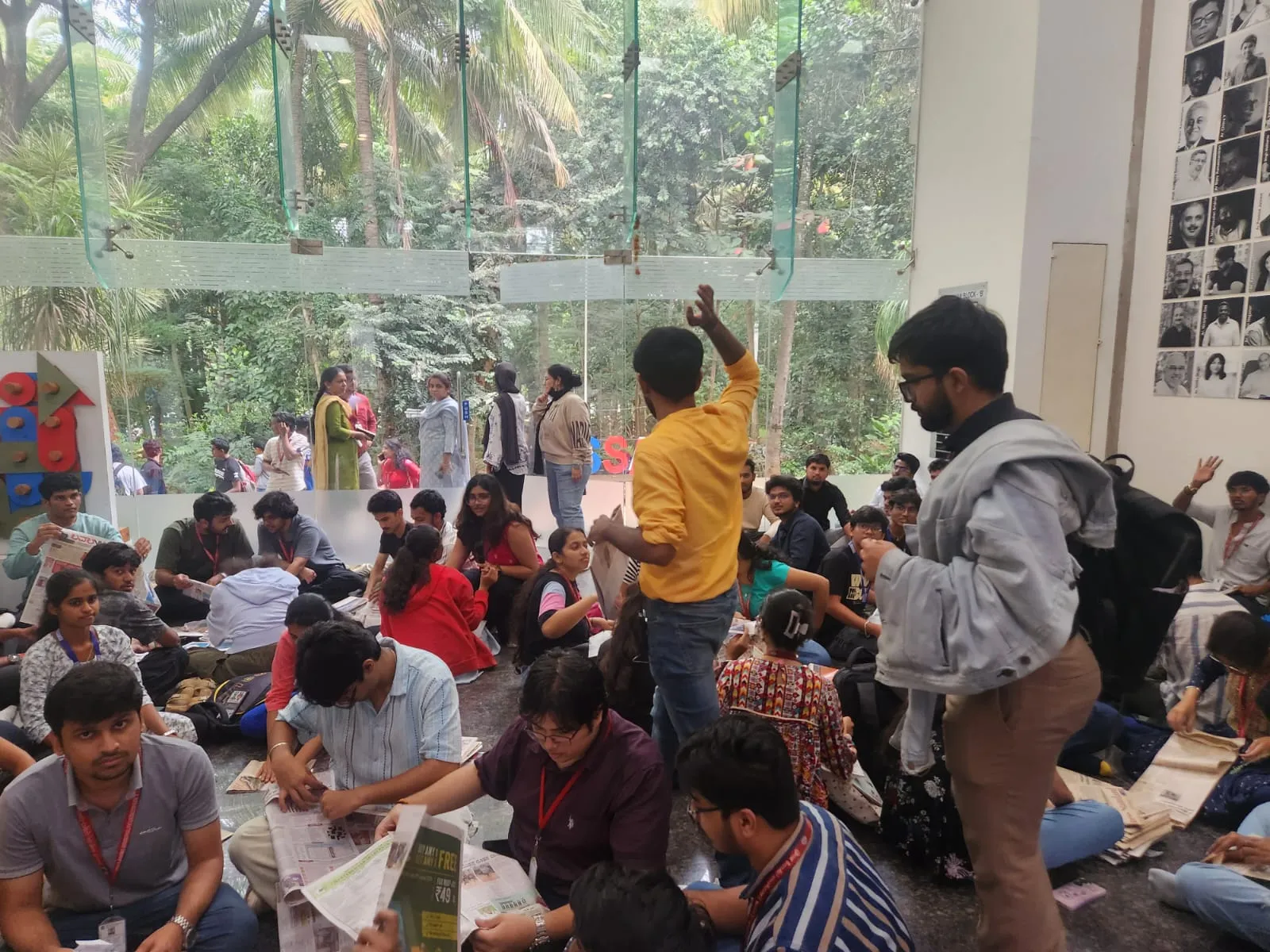 A volunteering session at BMS School of Architecture