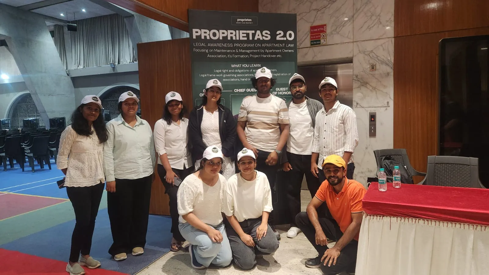 A Sceen event crew in matching caps